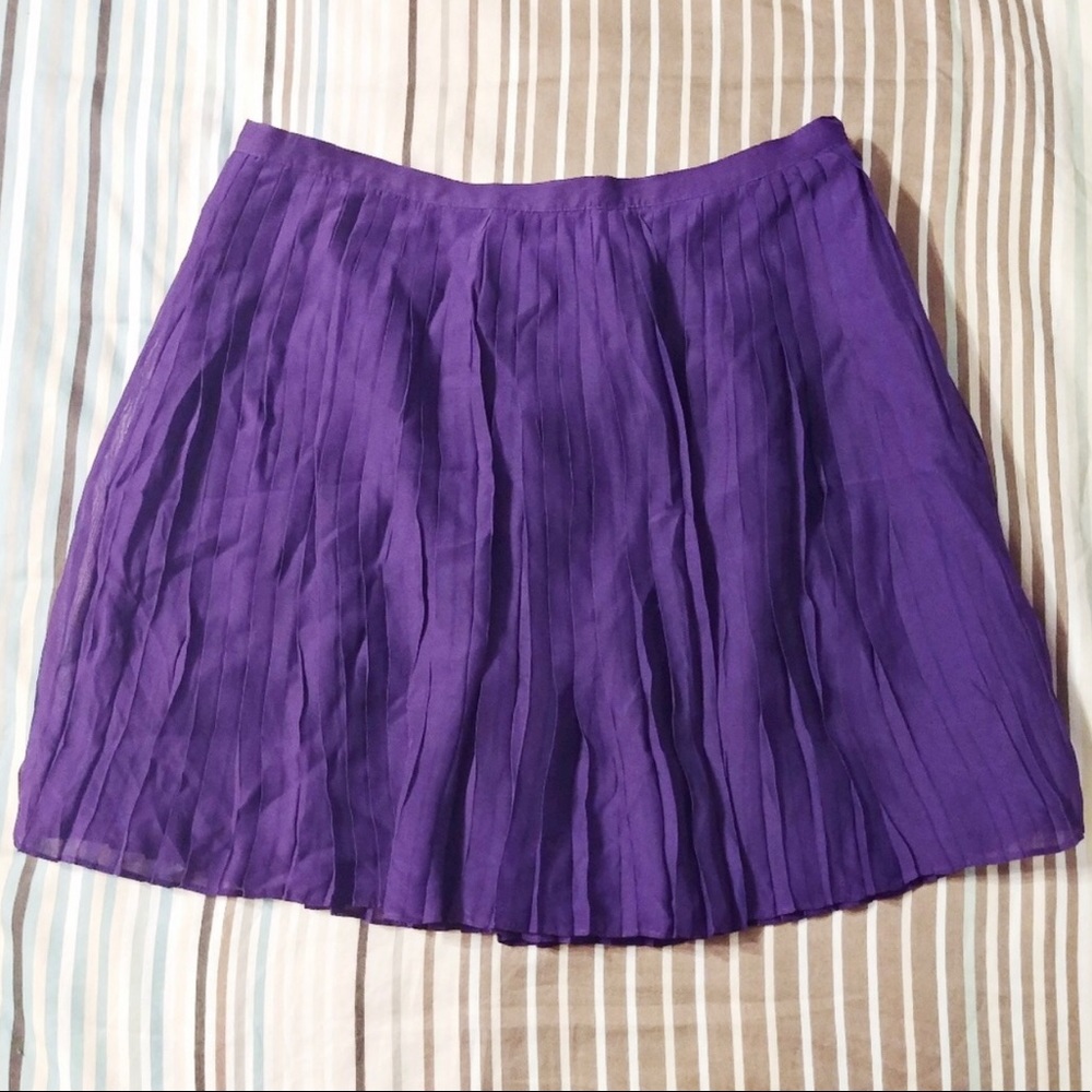 J. Crew Silk Blend Mini Skirt Purple NWT Size 4